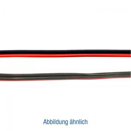 Lautsprecher-Kabel 2-adrig, Meterware, 2 x 0,75qmm, schwarz/rot