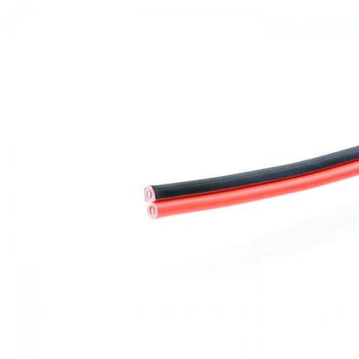 Lautsprecher-Kabel 2-adrig, Meterware, 2x2,5qmm, schwarz/rot