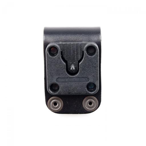 Klick-Fast Lederschlaufe, kurz, mit Druckknöpfen, für Gürtel bis 50mm Breite